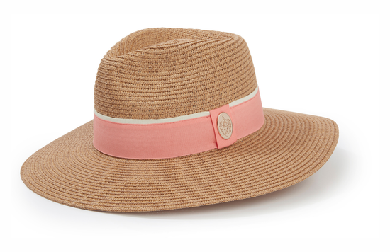 Load image into Gallery viewer, Hicks &amp;amp; Brown The Hemley Fedora in Coral

