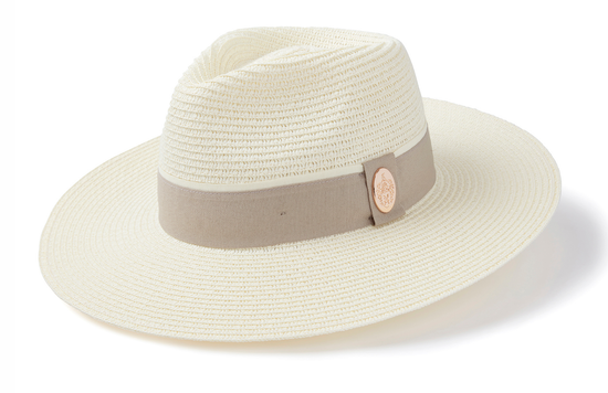 Load image into Gallery viewer, Hicks &amp;amp; Brown The Hemley Fedora in Cream
