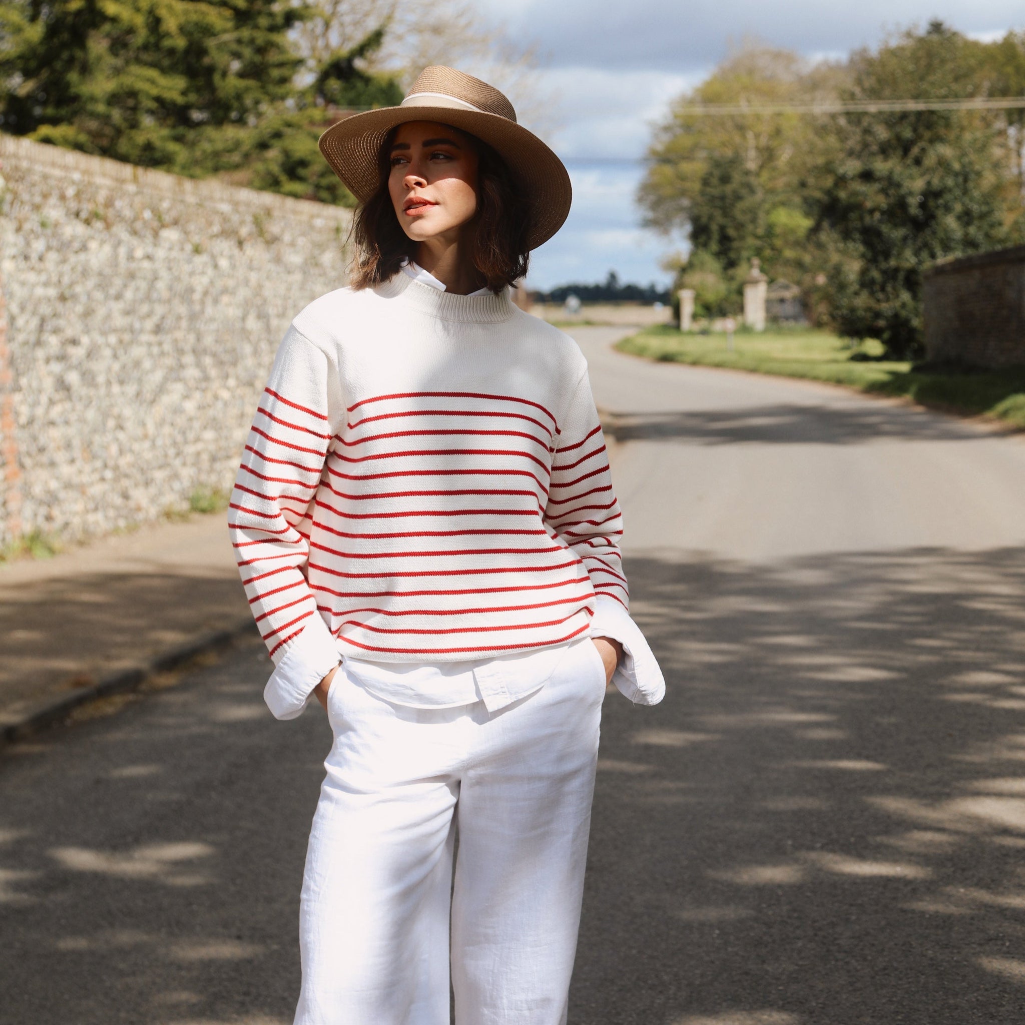 Hicks And Brown Hemley Fedora Cream With Stone Band HBHECR main image 1