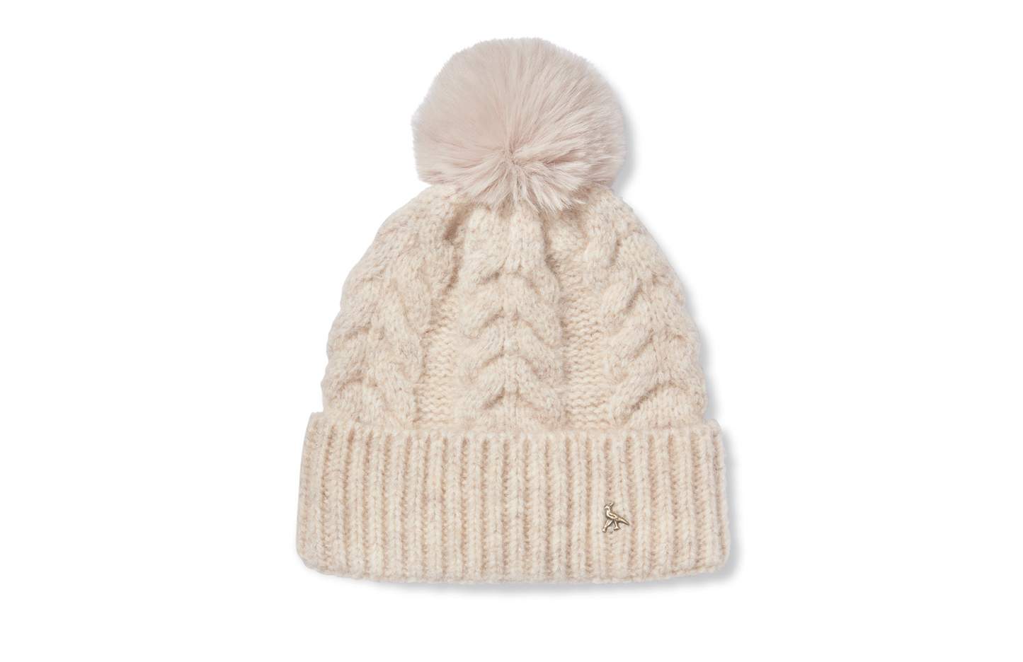 Hicks & Brown The Langham Pom Beanie in Oatmeal