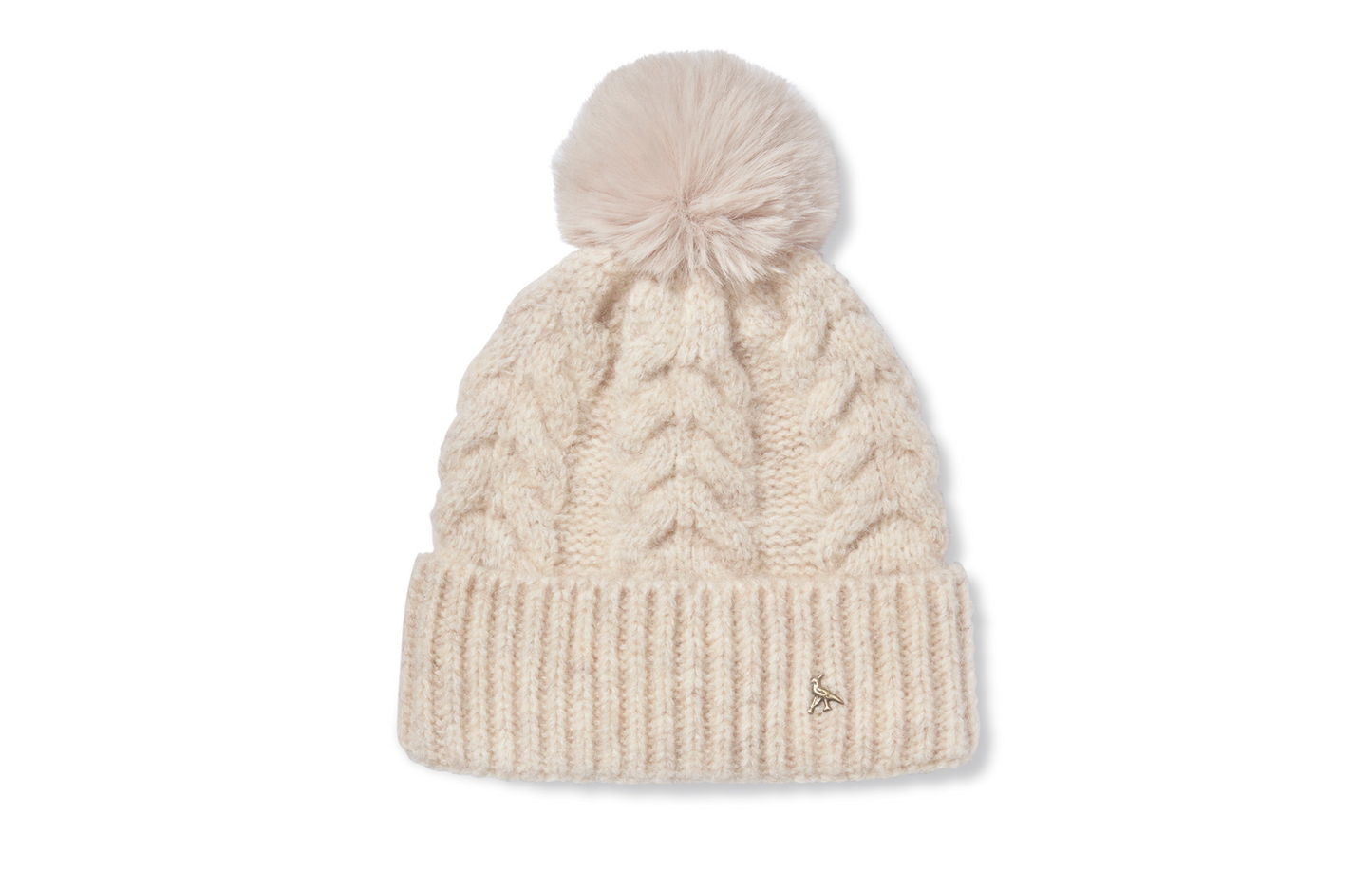 Load image into Gallery viewer, Hicks &amp;amp; Brown The Langham Pom Beanie in Oatmeal
