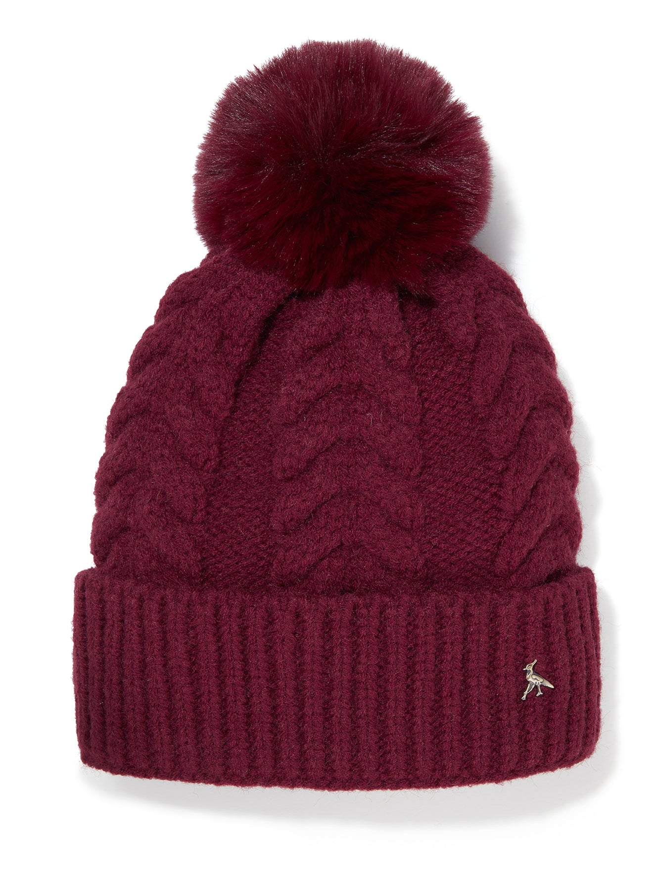 Hicks & Brown The Langham Pom Beanie in Plum