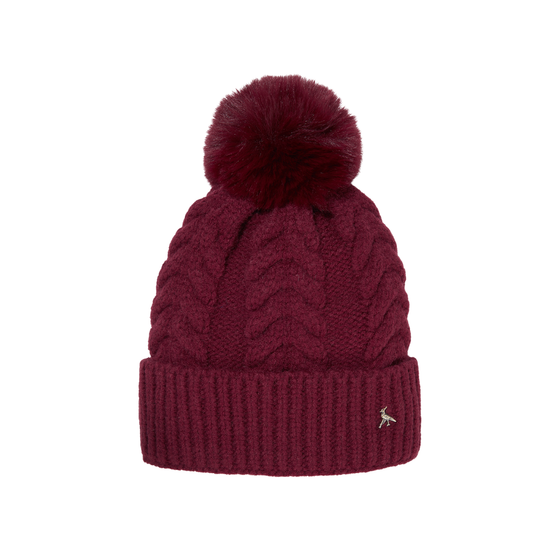 Hicks & Brown The Langham Pom Beanie in Plum