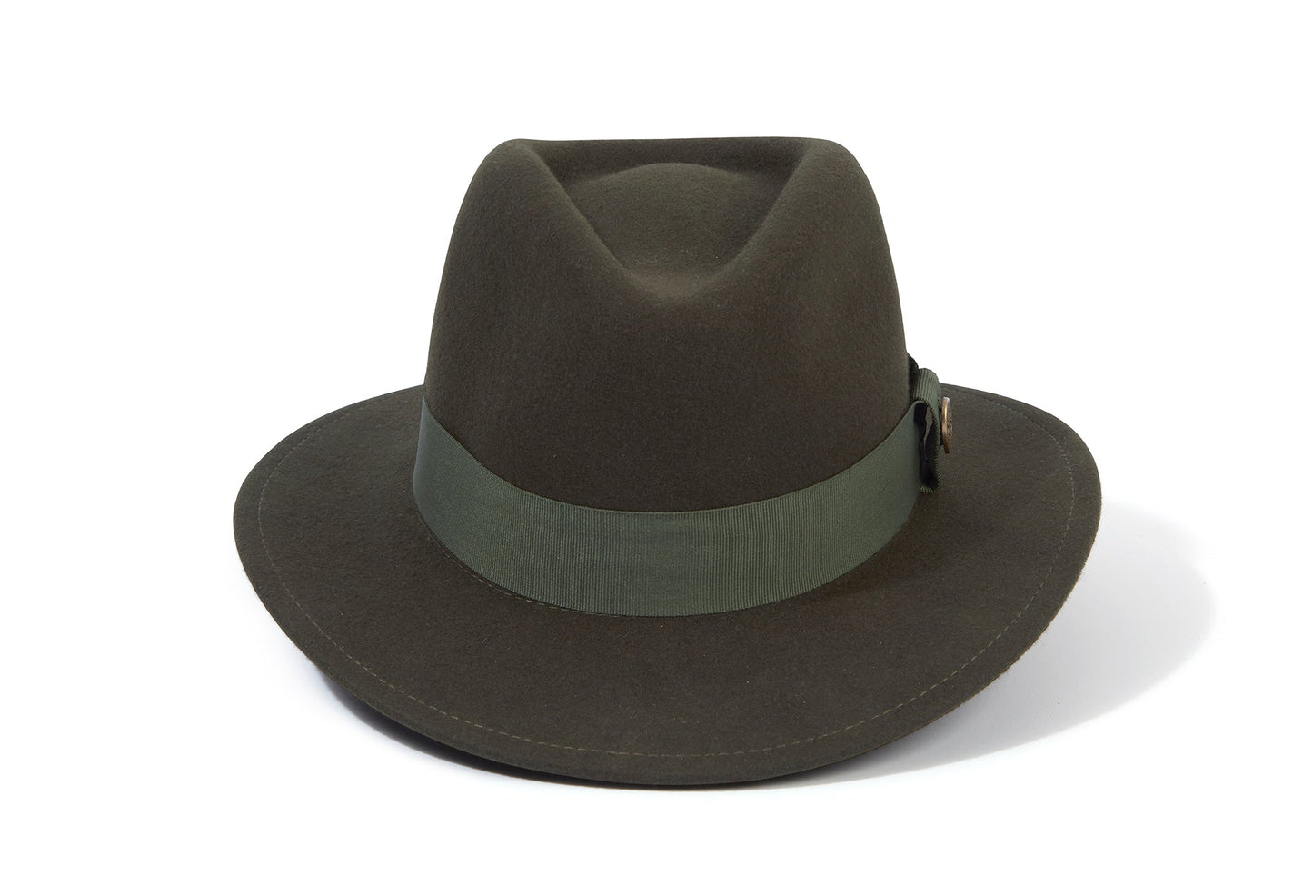 Hicks & Brown The Norfolk Fedora in Olive Green