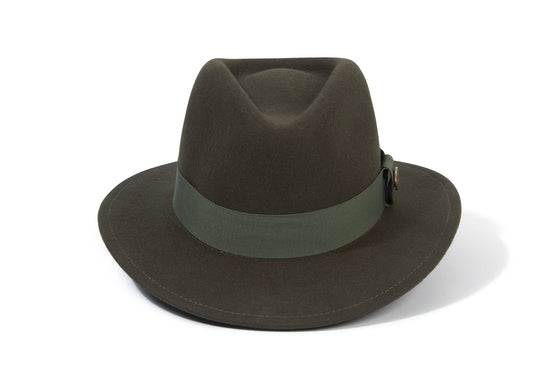Hicks & Brown The Norfolk Fedora in Olive Green