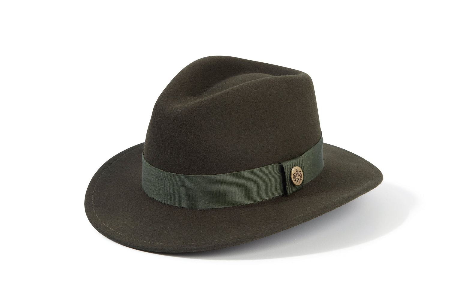 Hicks & Brown The Norfolk Fedora in Olive Green