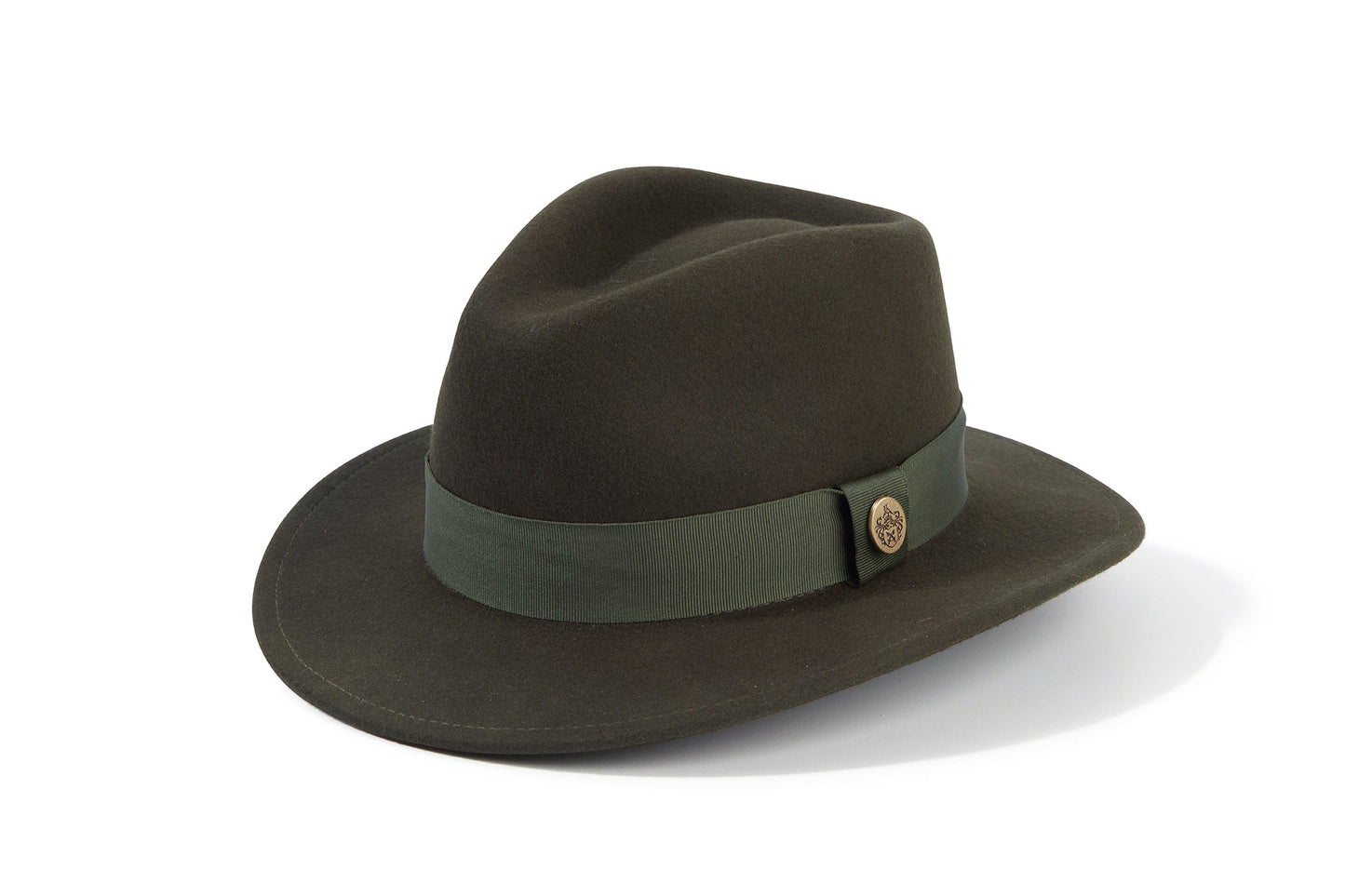 Hicks & Brown The Norfolk Fedora in Olive Green
