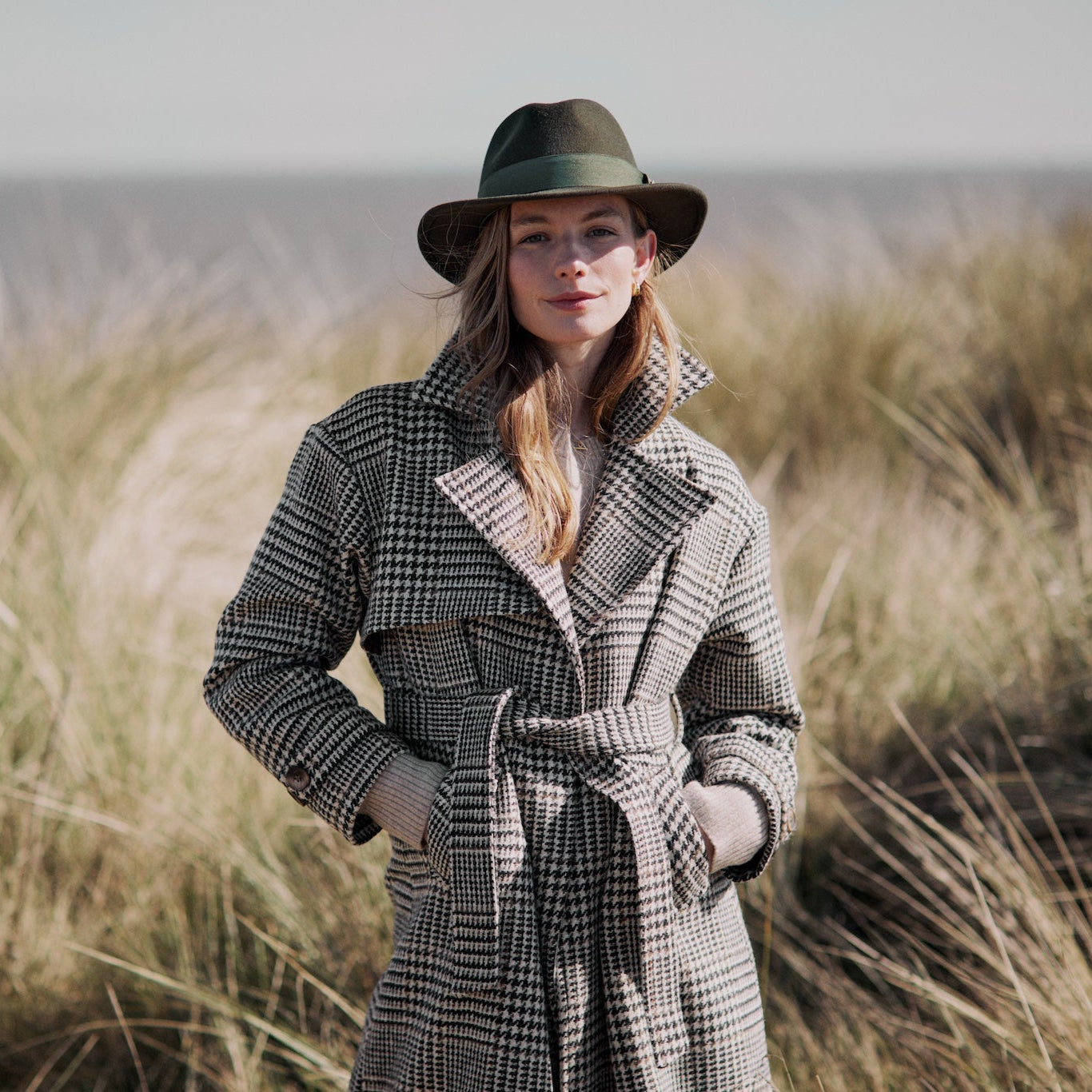 Hicks & Brown The Norfolk Fedora in Olive Green