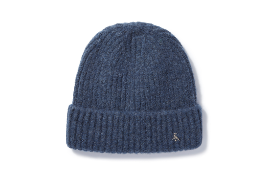 Hicks & Brown The Norton Rib Beanie in Airforce Blue