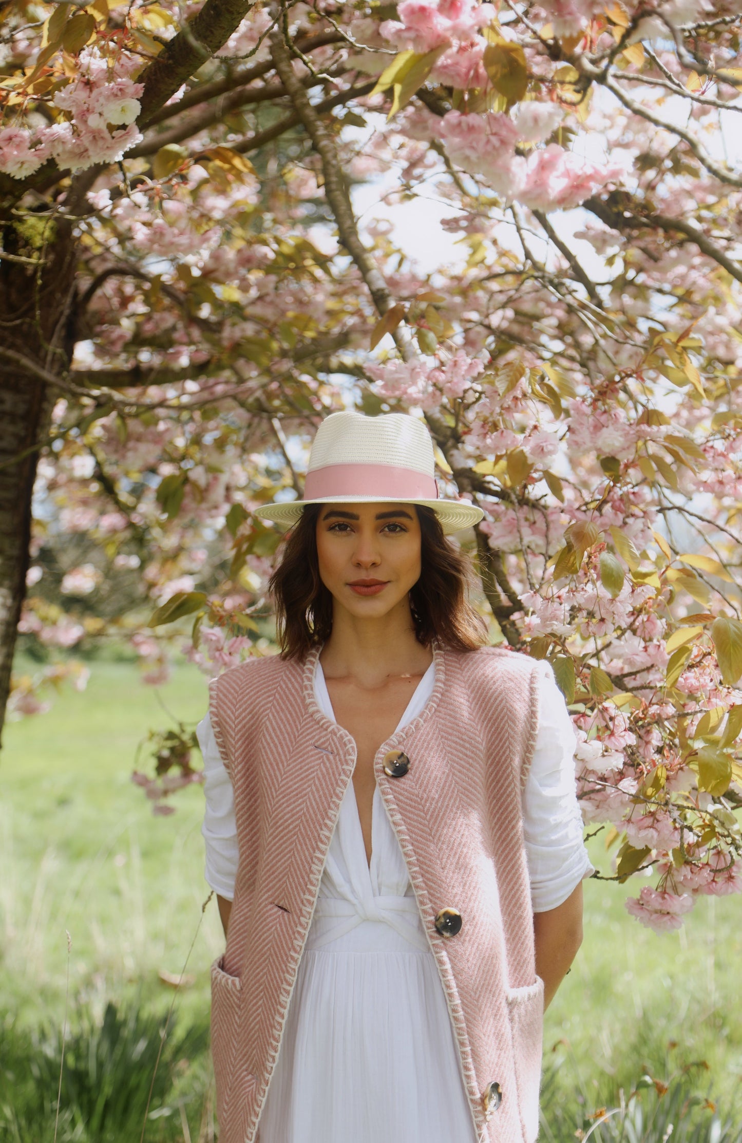 Hicks & Brown The Orford Fedora (Dusky Pink Ribbon)