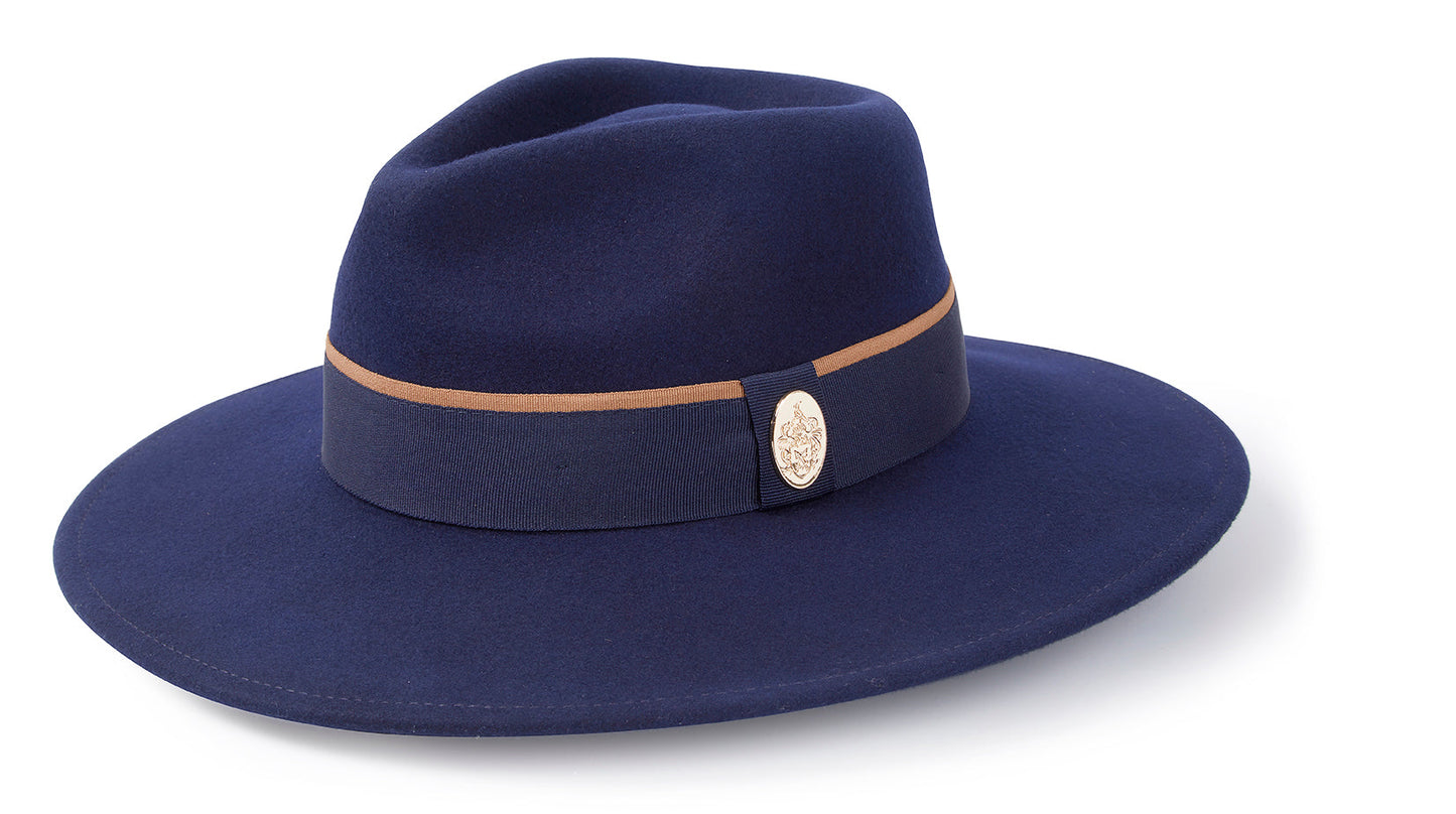 Hicks & Brown The Oxley Fedora in Navy