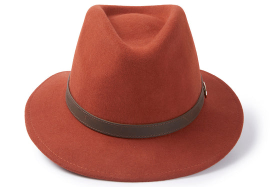 Hicks & Brown The Suffolk Fedora in Cinnamon (No Feather)