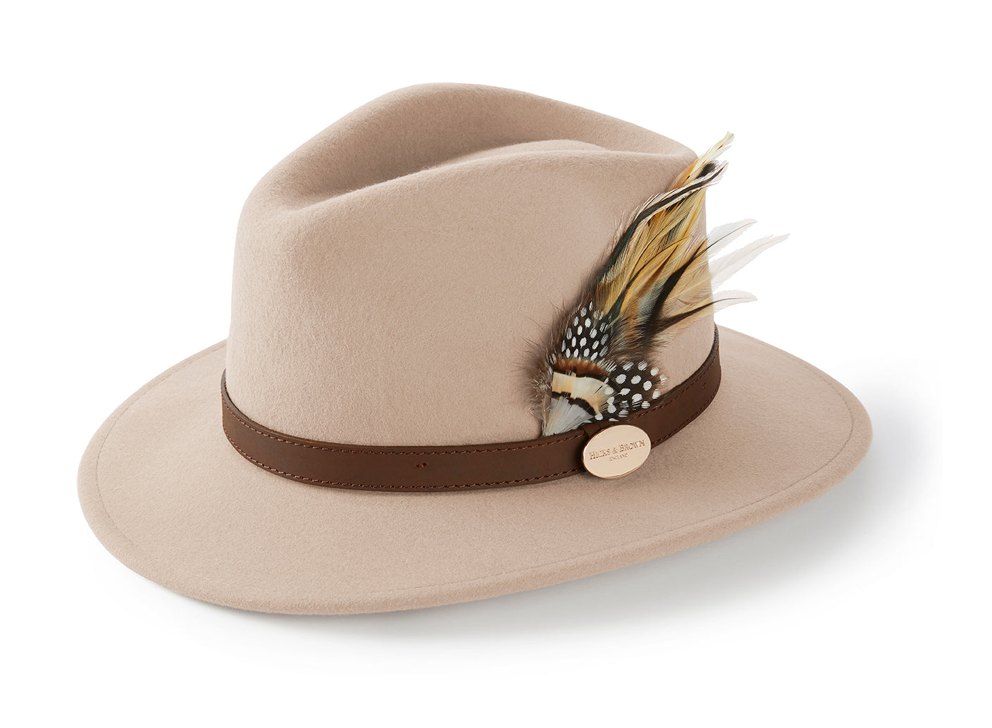 Hicks & Brown The Suffolk Fedora in Pebble (Fawn Feather)