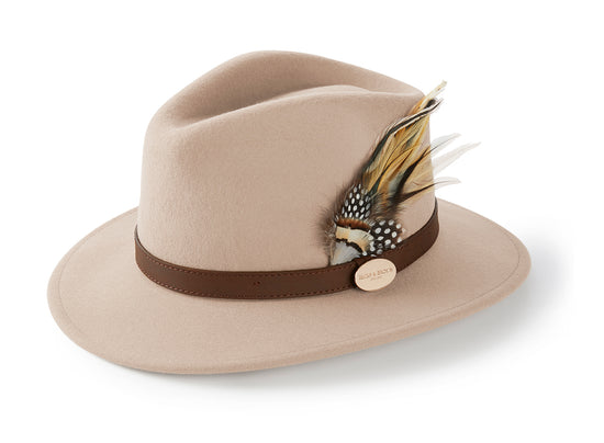 Hicks & Brown The Suffolk Fedora in Pebble (Fawn Feather)