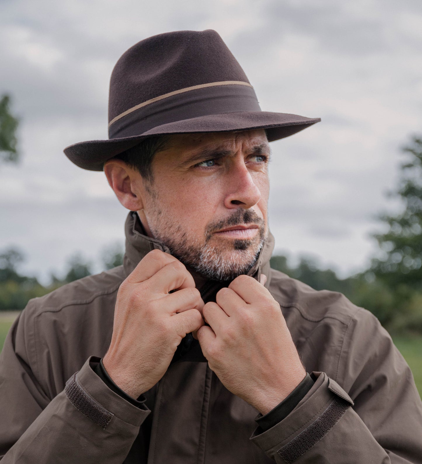 Hicks & Brown The Wingfield Trilby in Dark Brown