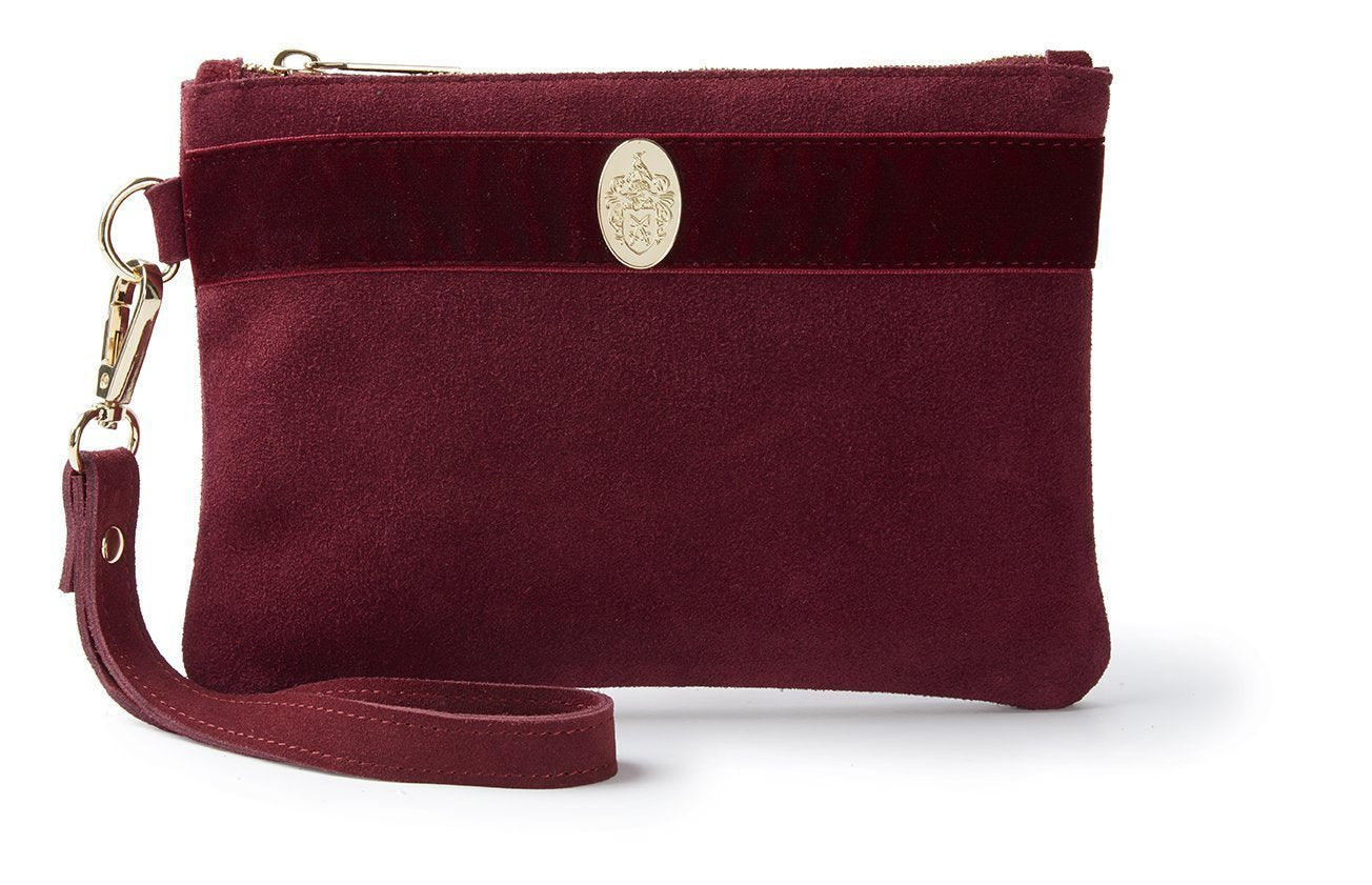 Hicks & Brown Clutch Bag The Chelsworth Clutch Bag in Maroon