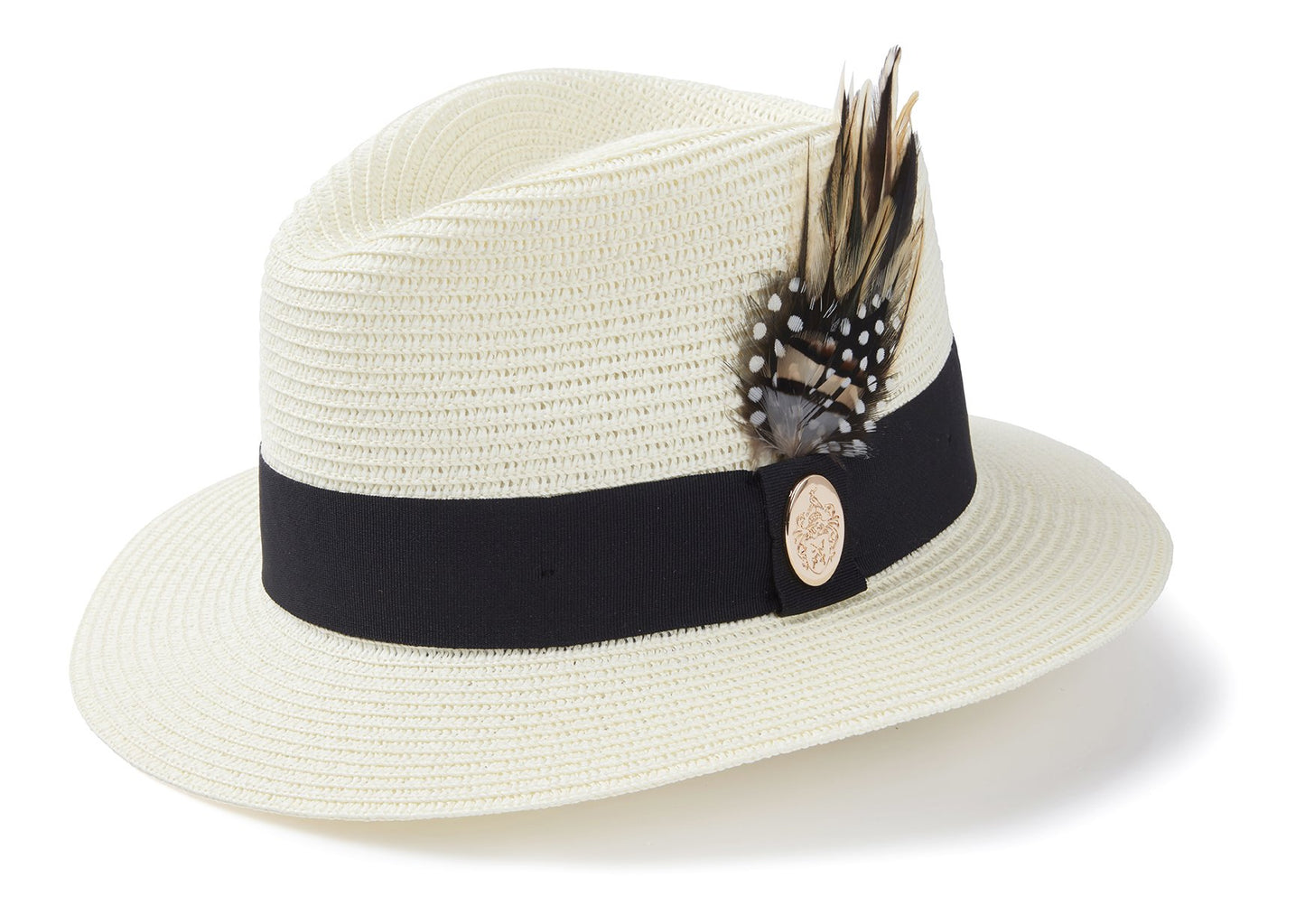 Hicks & Brown Fedora The Aldeburgh Fedora in Cream (Black Ribbon)