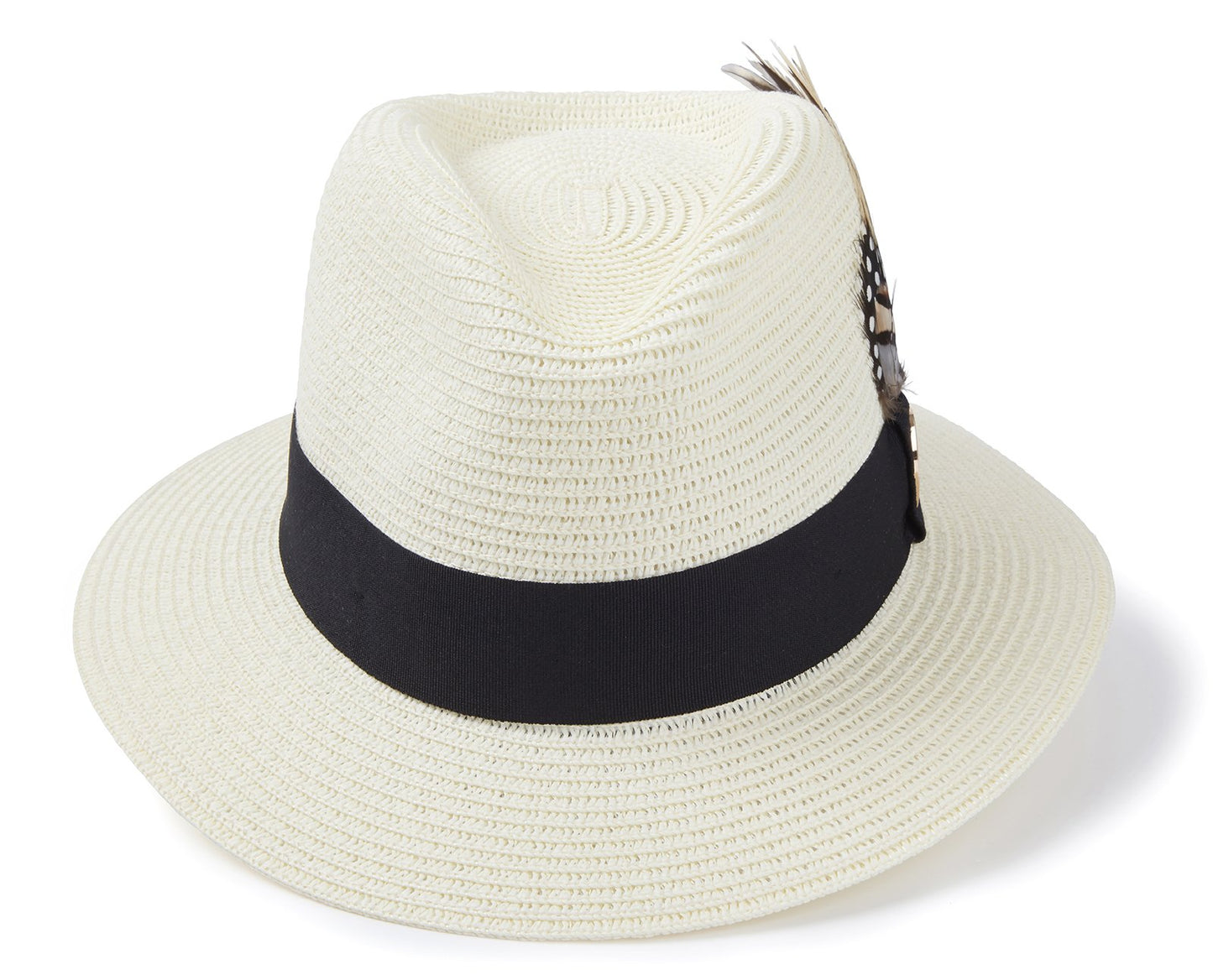 Hicks & Brown Fedora The Aldeburgh Fedora in Cream (Black Ribbon)