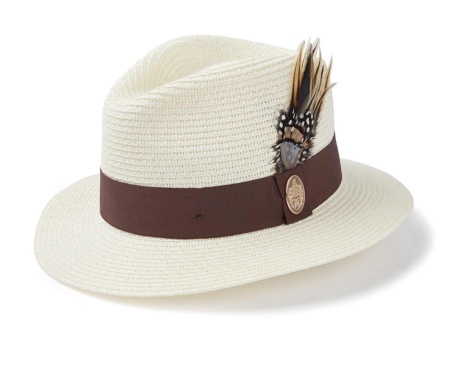 Hicks & Brown Fedora The Aldeburgh Fedora in Cream (Brown Ribbon)