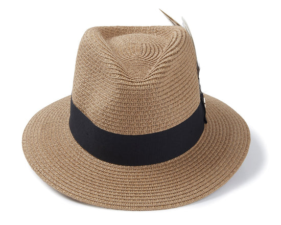 Hicks & Brown Fedora The Aldeburgh Fedora in Natural (Black Ribbon)