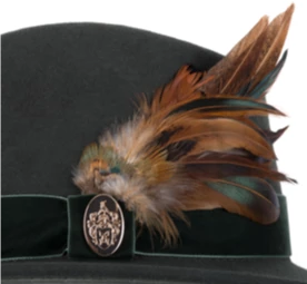 Hicks & Brown Fedora The Chelsworth Fedora in Olive Green (Coque & Pheasant Feather)