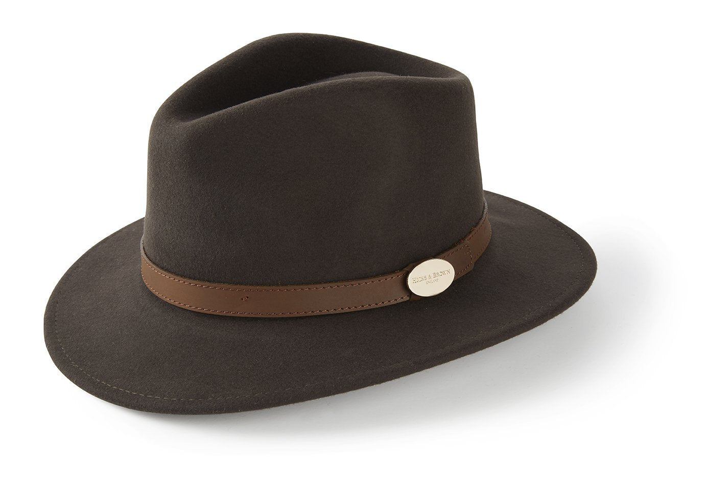 Hicks & Brown Fedora The Suffolk Fedora in Dark Brown (No Feather)