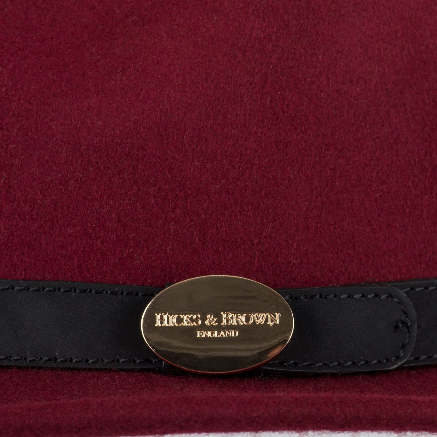 Hicks & Brown Fedora The Suffolk Fedora in Maroon (No Feather)