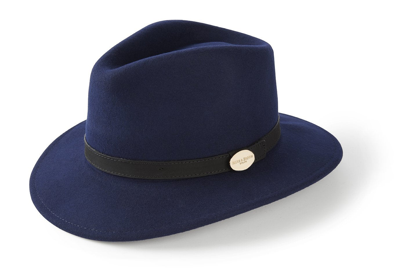 Hicks & Brown Fedora The Suffolk Fedora in Navy (No Feather)