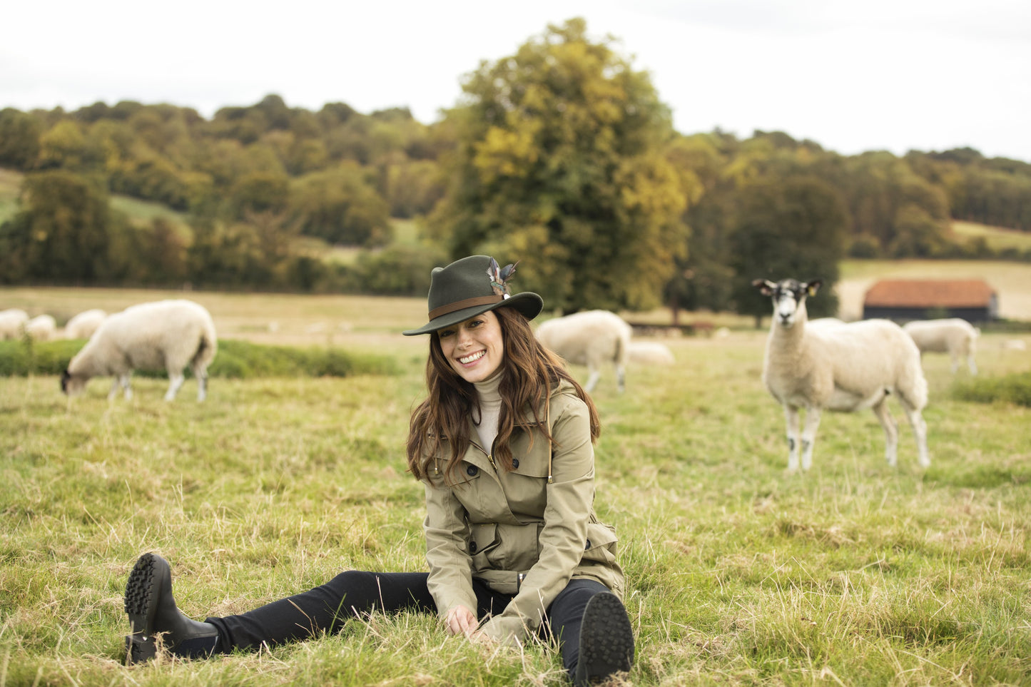 Hicks & Brown Fedora The Suffolk Fedora in Olive Green (Classic Feather)