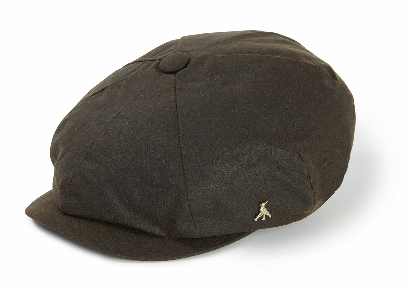 Load image into Gallery viewer, Hicks &amp;amp; Brown The Hengrave Wax Baker Boy Cap in Olive
