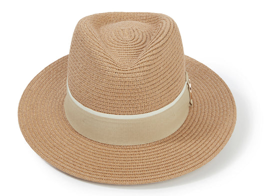 Load image into Gallery viewer, Hicks &amp;amp; Brown The Orford Fedora (Natural Ribbon)
