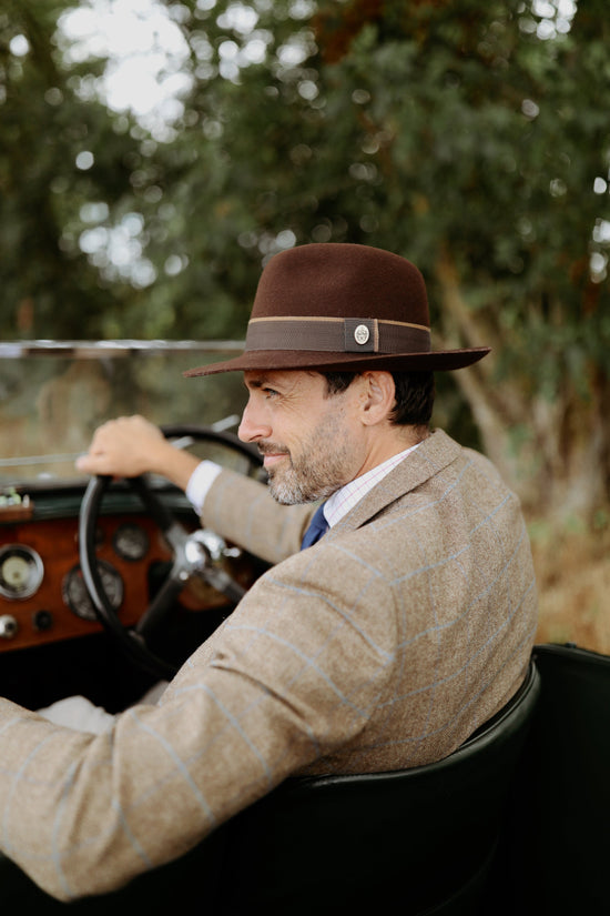 Hicks & Brown The Wingfield Trilby in Dark Brown